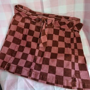 Checker Board Wild Fable Skirt